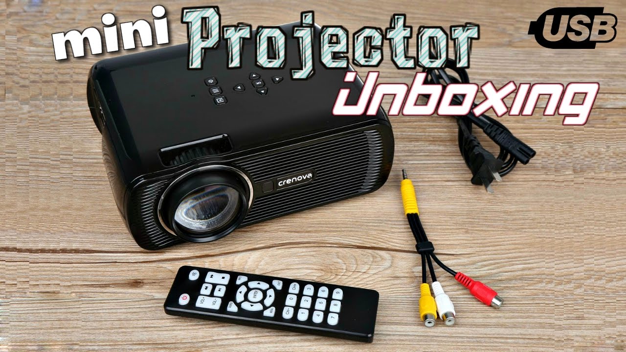 Crenova XPE460 1200 Lumens Mini Projector 1080p support - Unboxing & Review
