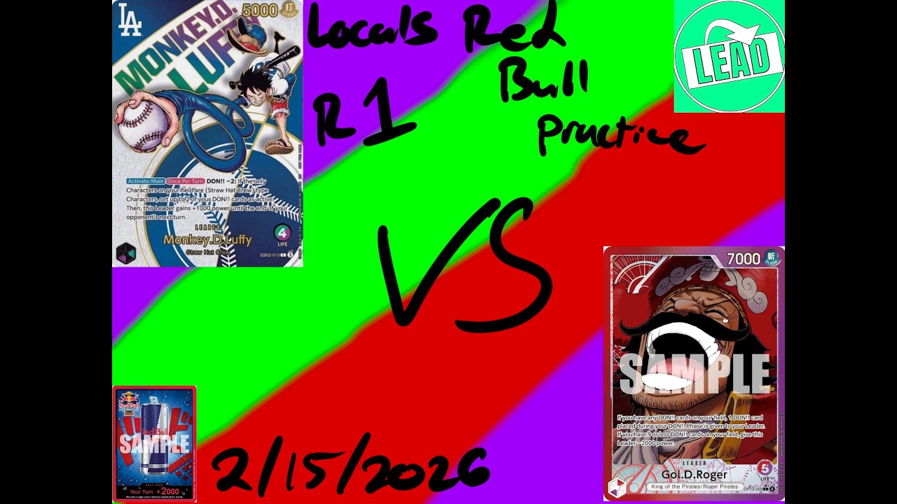 OPTCG OP14 Red Bull event practice!: R 1 vs RP Roger