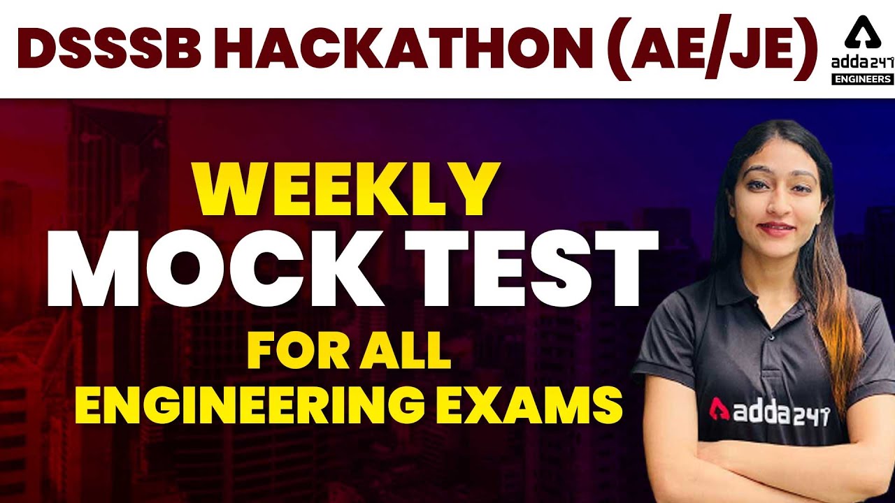 DSSSB Hackathon (AE/JE) | English | Weekly Mock Test for all Engineering Exams