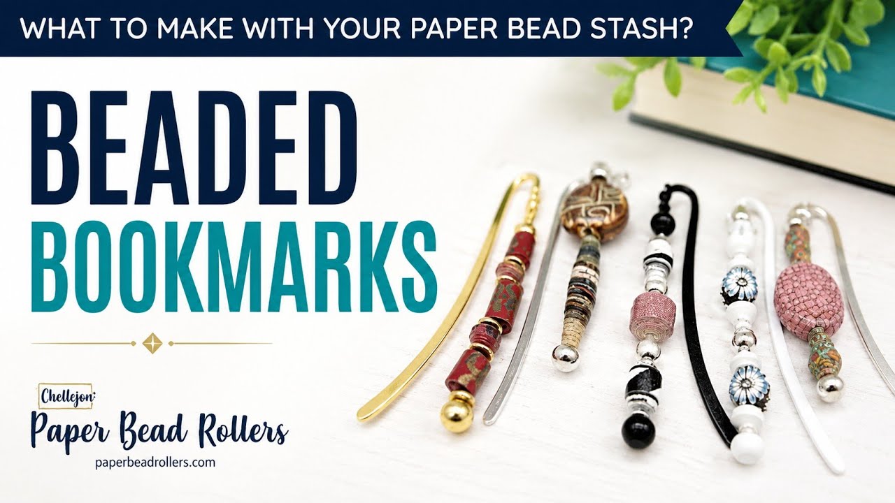Paper Bead Bookmarks - a quick and easy gift!