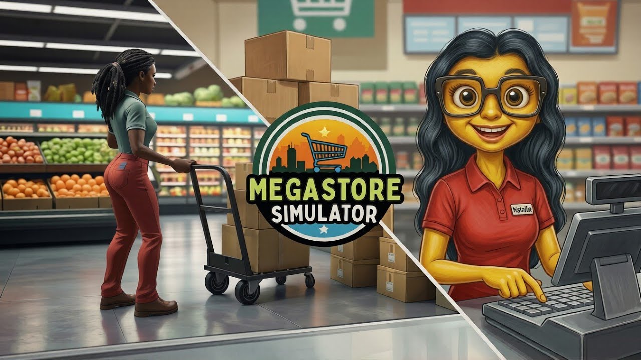 🛒✨ Restocking Shelves & Serving Customers in MegaStore Simulator?! — Part 1 | Relaxing No Commentary