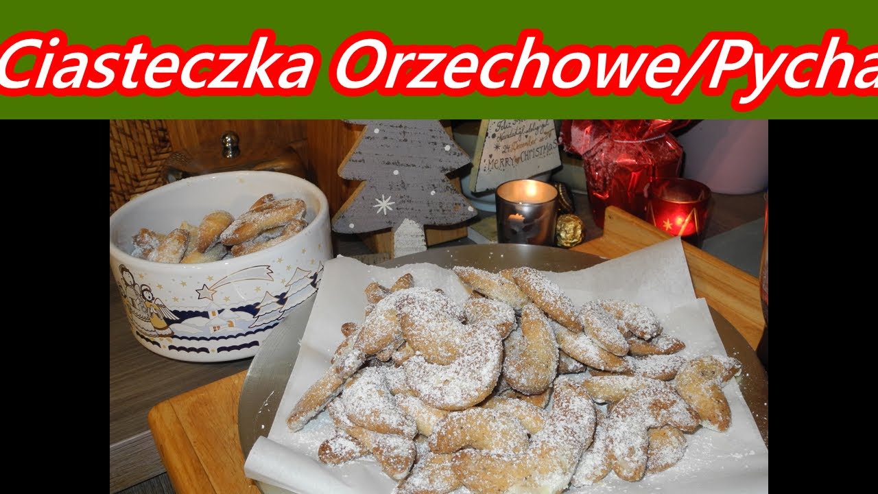 CIASTKA ORZECHOWE MAŚLANE KRUCHE PRZEPIS SUPER SMACZNE albo MIGDAŁOWE KSIĘŻYCE 🧡💥Superowe.nr.354