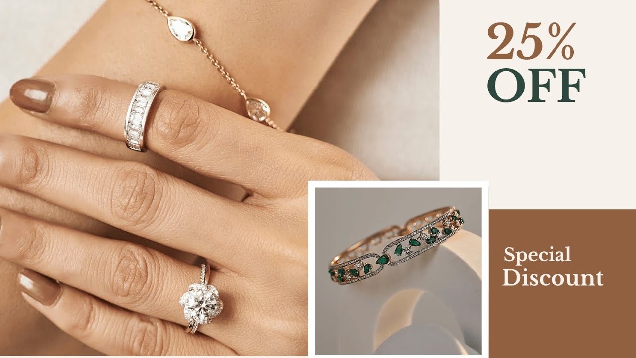 Create Elegant Jewellery Poster in Canva | 25% OFF Design Tutorial for Beginner l step by step guide