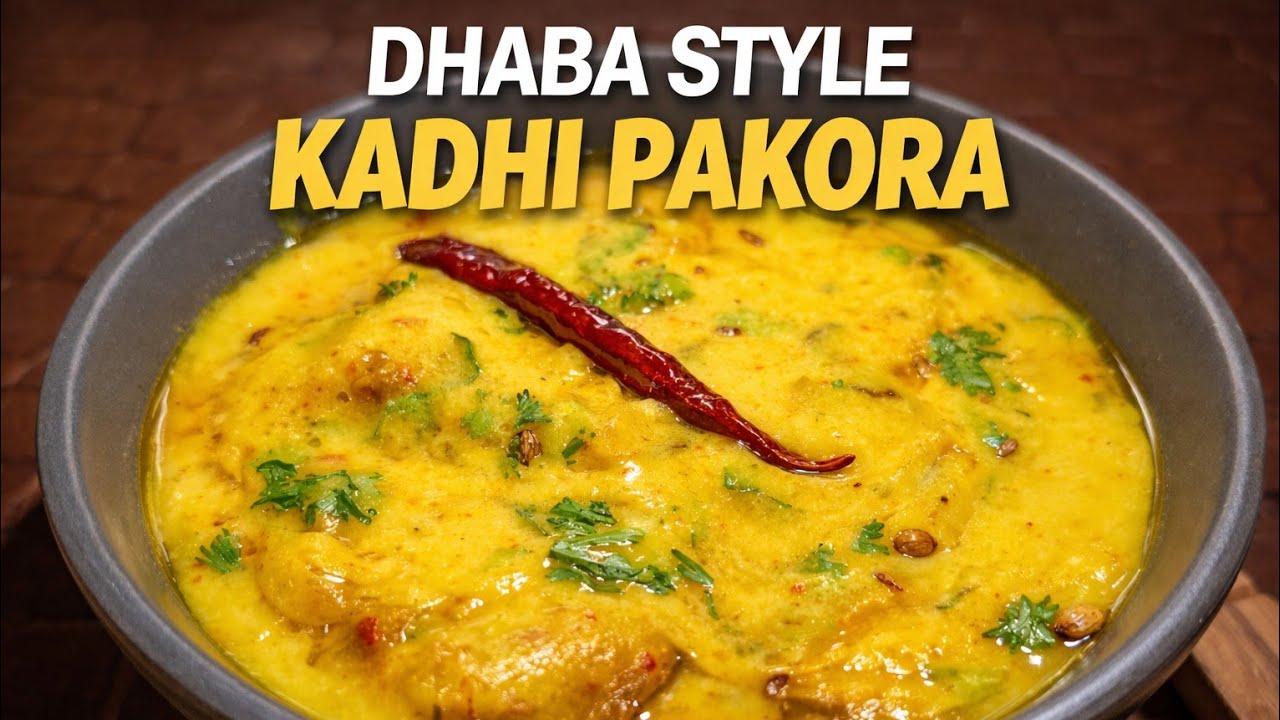 Dhaba style kadhi pakora recipe 🍲,“Highway Heat: Dhaba Wali Kadhi Pakora”🤌🏻🍛