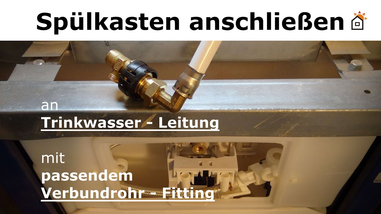 Geberit Spülkasten mit Verbundrohr an Wasserleitung anschliessen