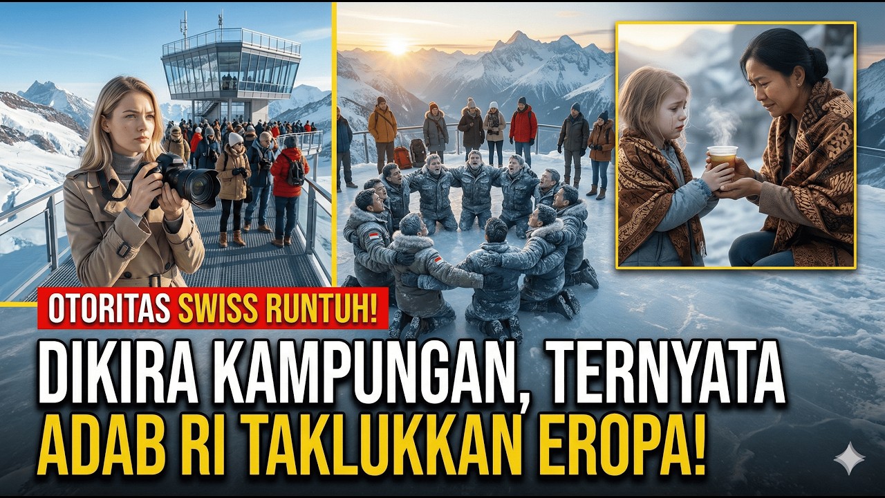 EROPA RUNTUH NUSANTARA BERTAHAN! Turis Indonesia Bikin Bule Eropa Sujud Saat Badai Salju di Swiss!