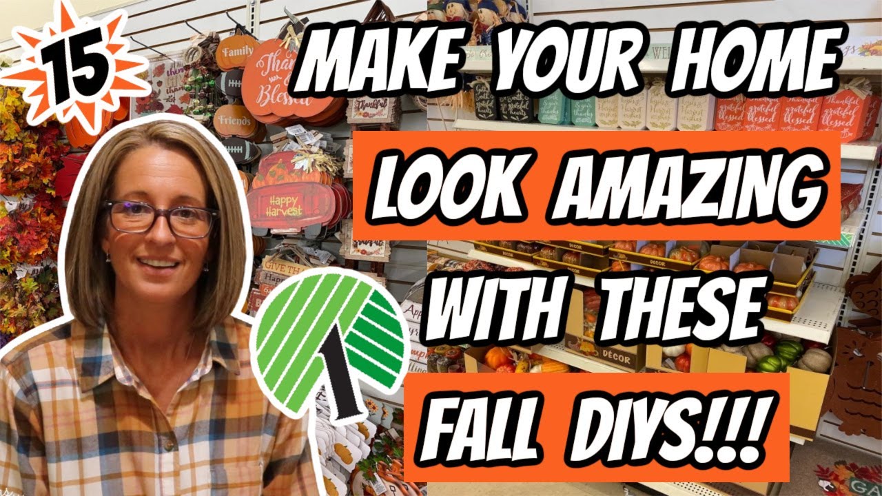 15 FALL DIYs Make your home look AMAZING this FALL using Dollar Tree products 💰