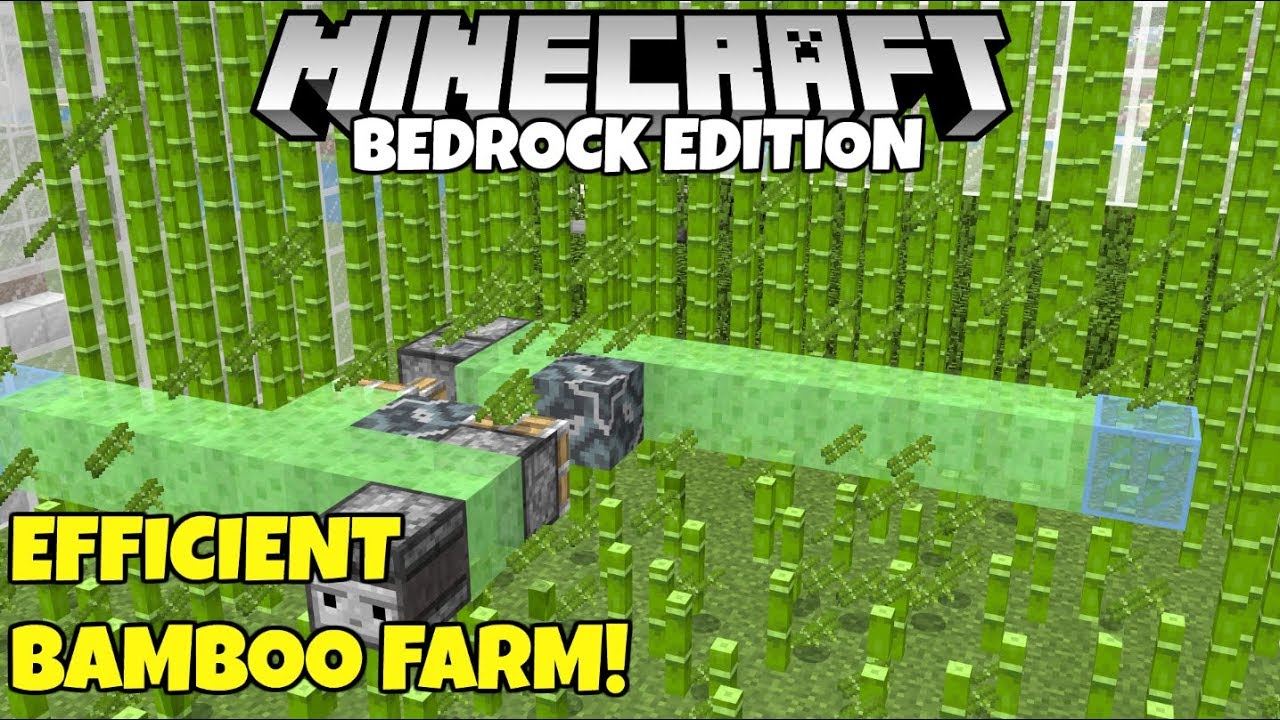 Minecraft Bedrock: Simple Expandable Bamboo Farm Tutorial! No Bonemeal! MCPE Xbox PC