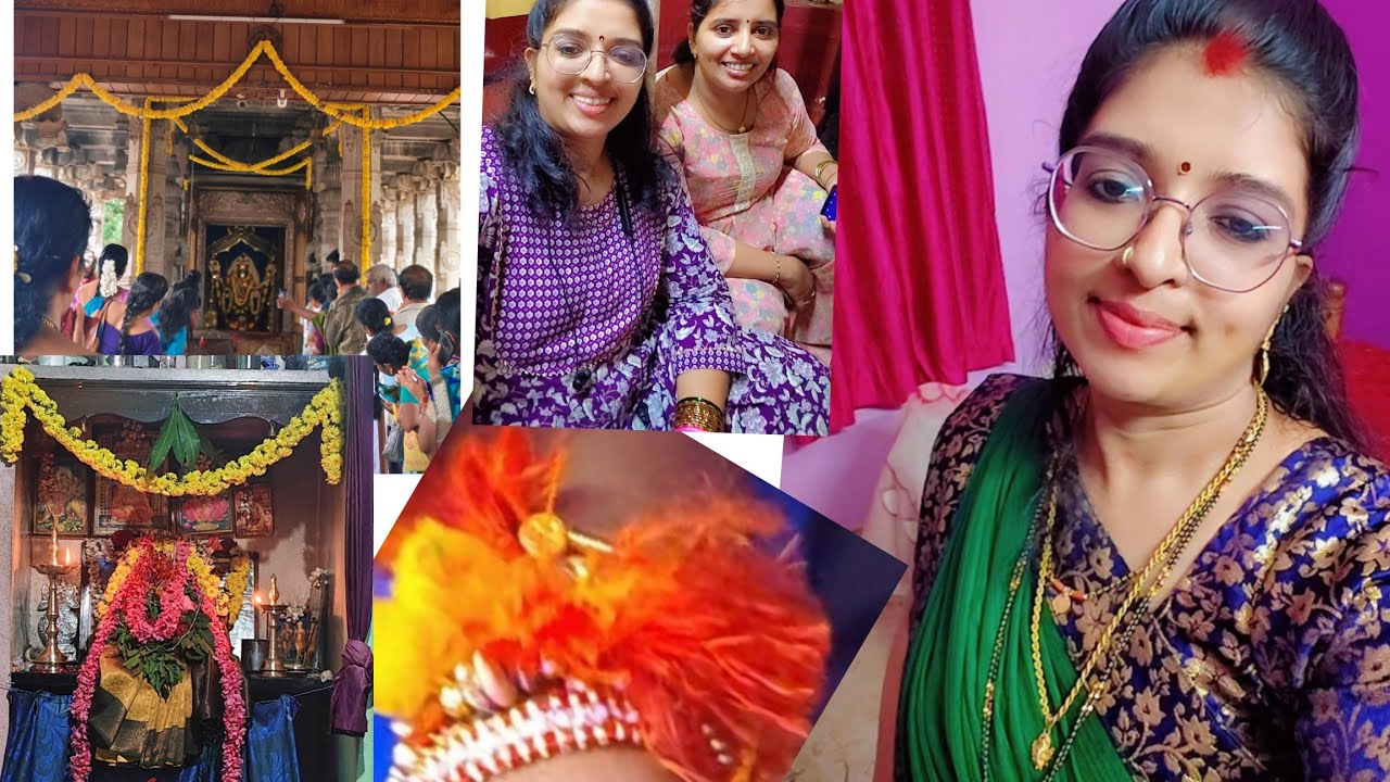 Varamahalaxmi parbag tempelg poya🙏.. Ayushg yethu sisters uller tule🥰.. Rakshabandana spl❤️