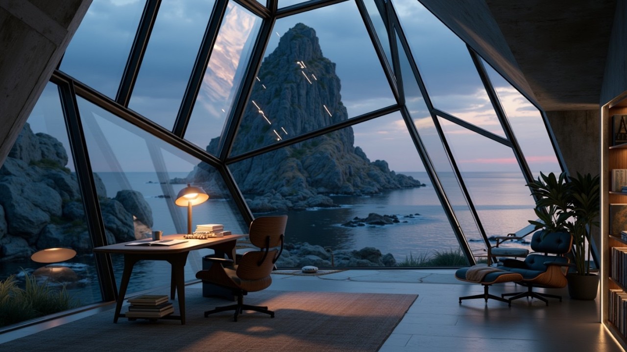 Deep Work Music for Intense Focus ~ Ambient Productivity Session in a Luxury Oceanfront Workspace