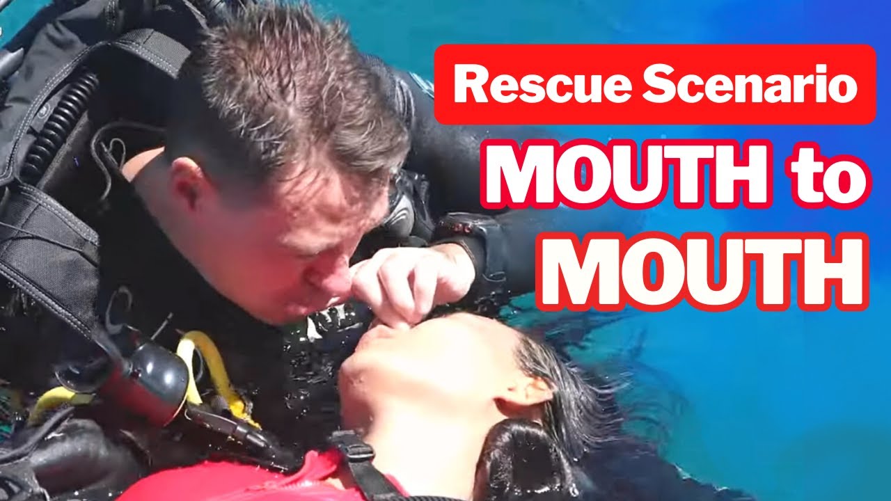 Упражнение PADI Rescue Exercise 7, курс IDC и Divemaster, дыхание «рот в рот»