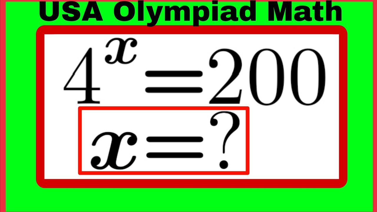 USA, How to solve this Olympiad mathematics problem. Can you solve this? 