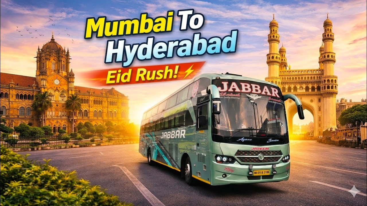 Mumbai to Hyderabad 😳 | Eid Special Bus Journey 🕌