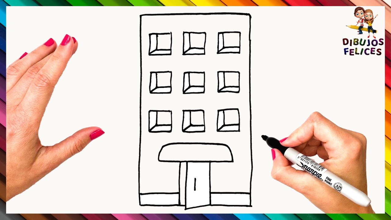 C&oacute;mo Dibujar Un Edificio Paso A Paso 🏢 Dibujo De Edificio