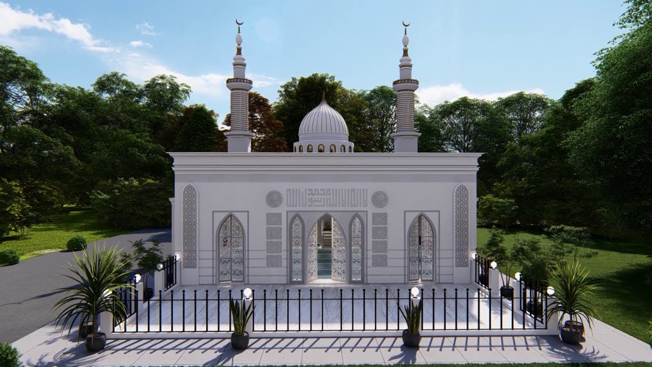 Beautiful small masjid design | Masjid Elevation | masjid front design