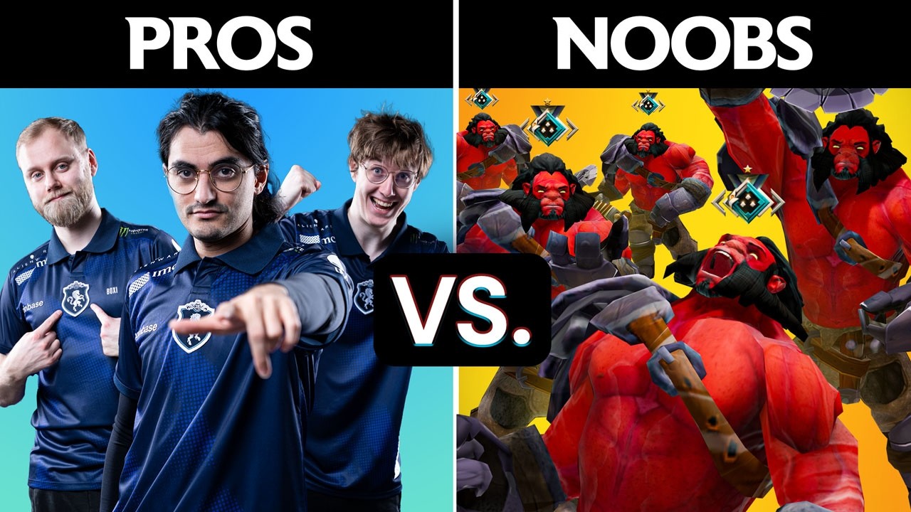 How Many Noobs to Beat 3 Dota Pros?