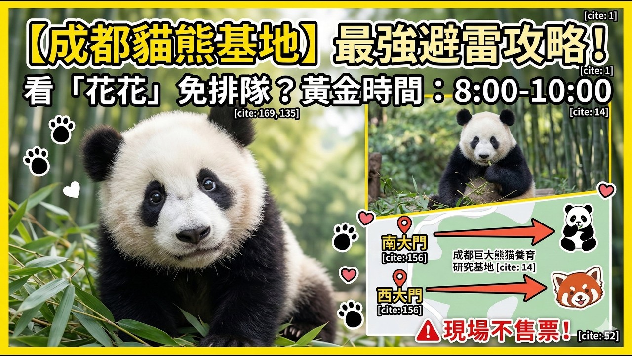 【成都貓熊基地全攻略】路線怎麼選？幾點去最好？不藏私3大秘訣大公開🐼