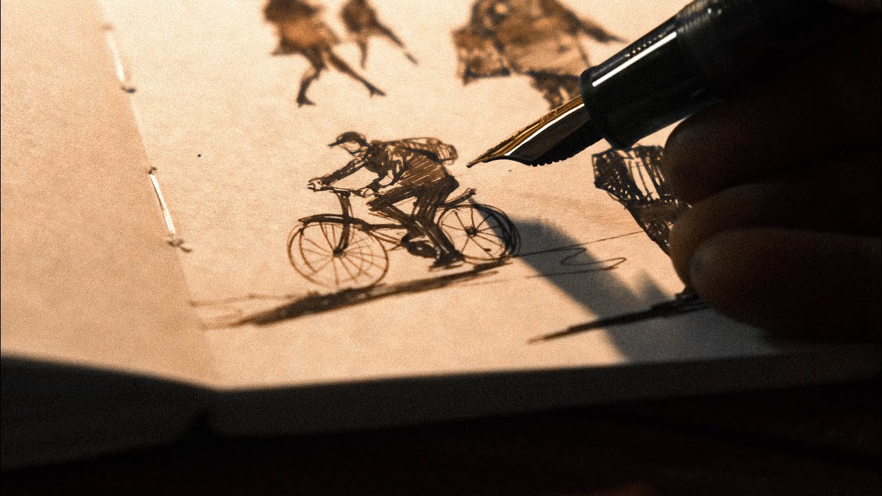 10 mins Free Flow Figure Drawing with Pen & Ink