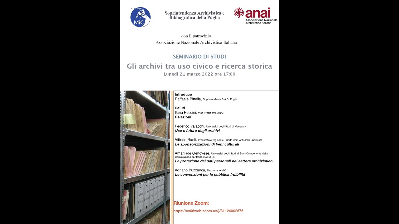 Gli archivi tra uso civico e ricerca storica