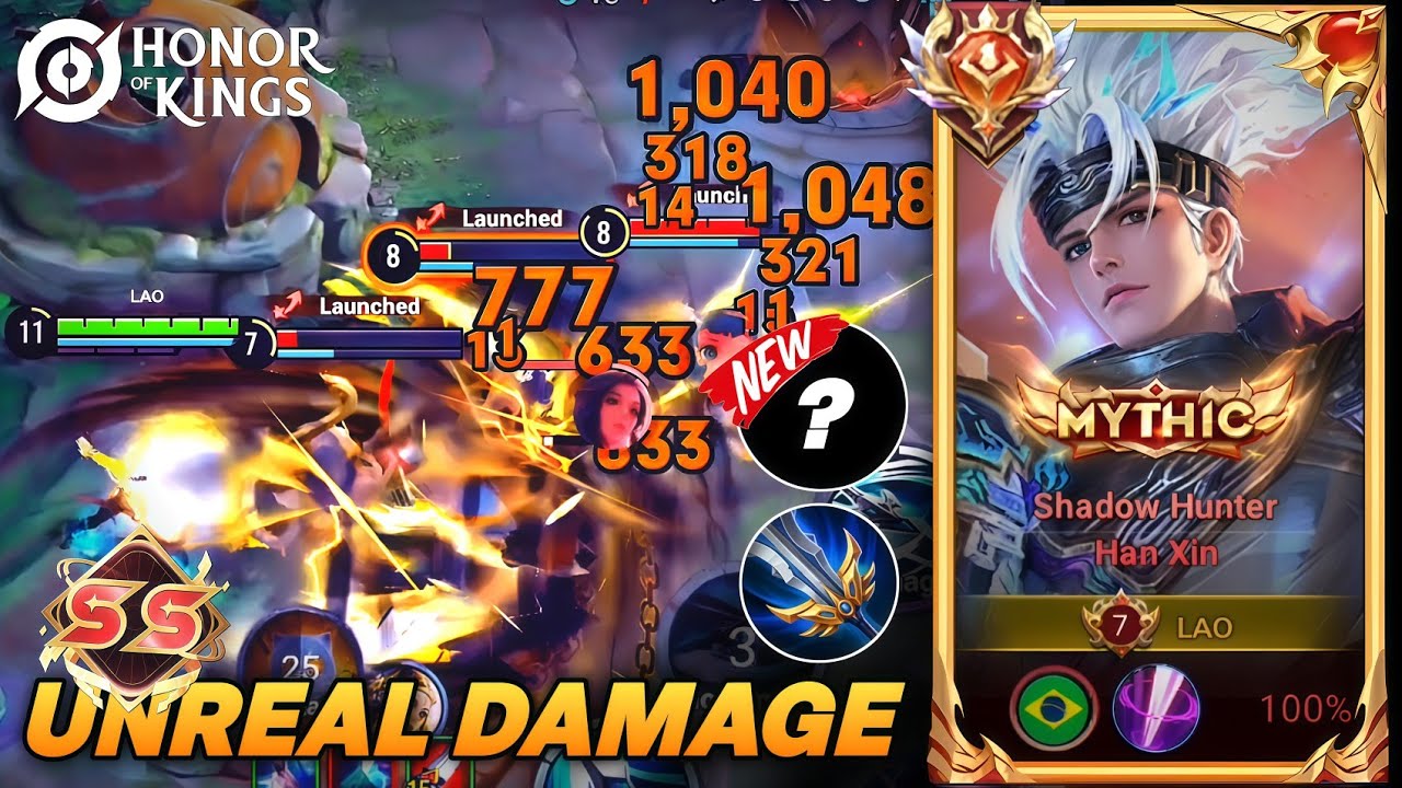 BROKEN HERO!! UNREAL DAMAGE HAN XIN WITH THIS BUILD - HONOR OF KINGS