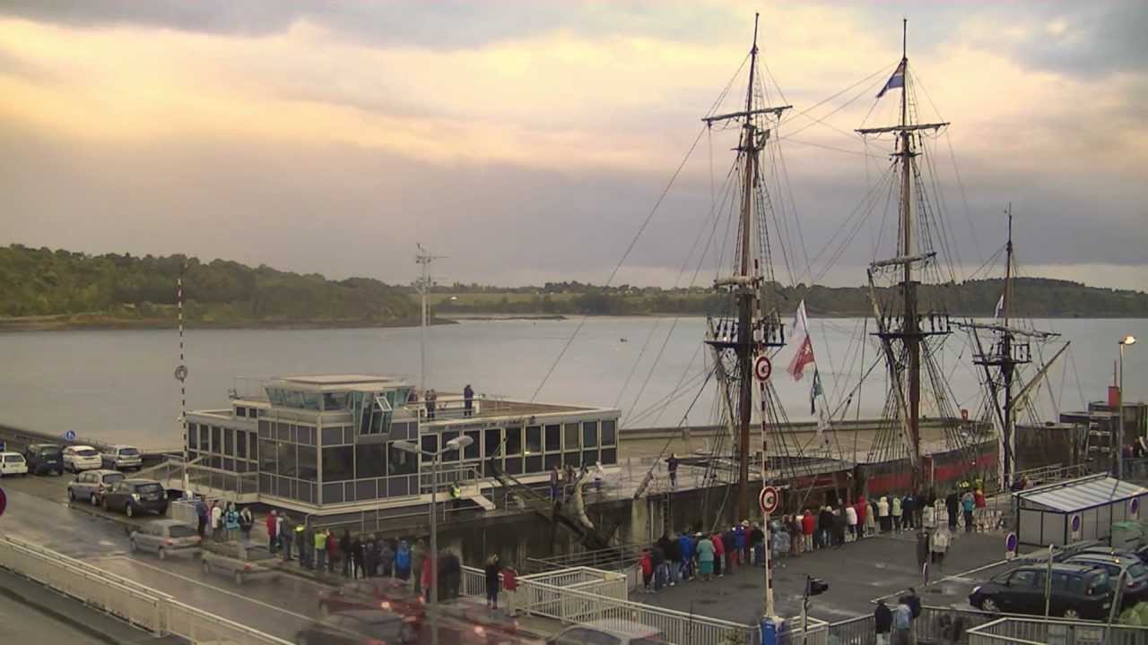 L'Etoile Du Roy passe le Barrage de La Rance - Timelapse