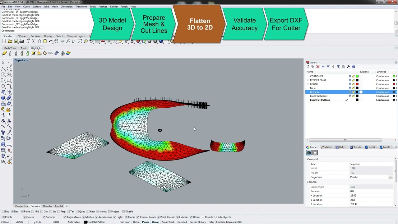 3D Shoe model - 3D to 2D Digital Pattern Making Webinar with ExactFlat