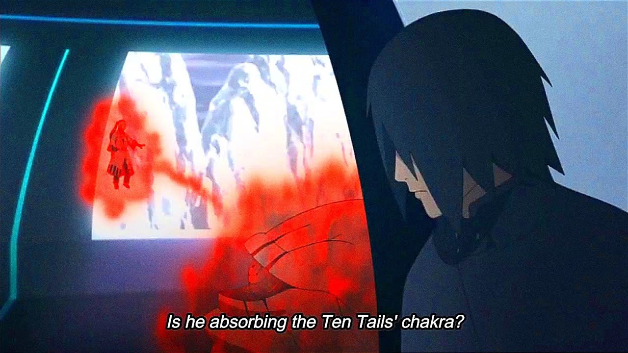 saske meet with jigen , went through time space - boruto manga episode 202