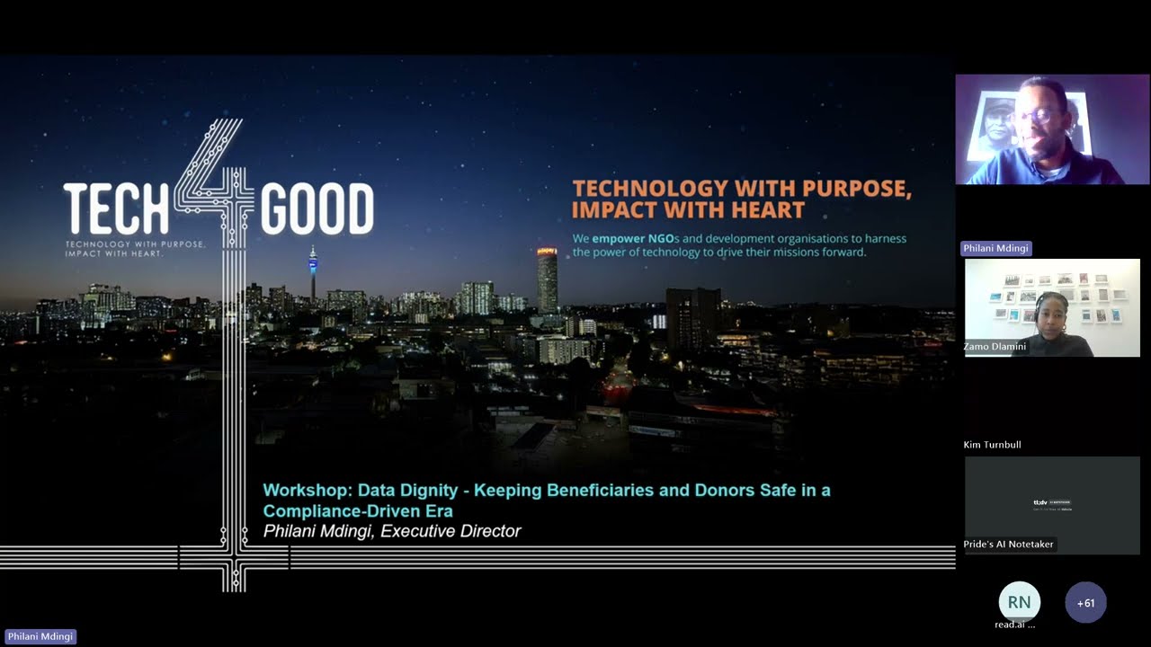 forgood Masterclass Data Dignity Keeping beneficiaries and donors safe in a compliance driven era