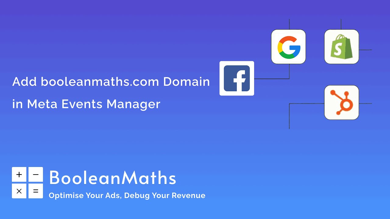 How to add booleanmaths domain in Meta Events Manager