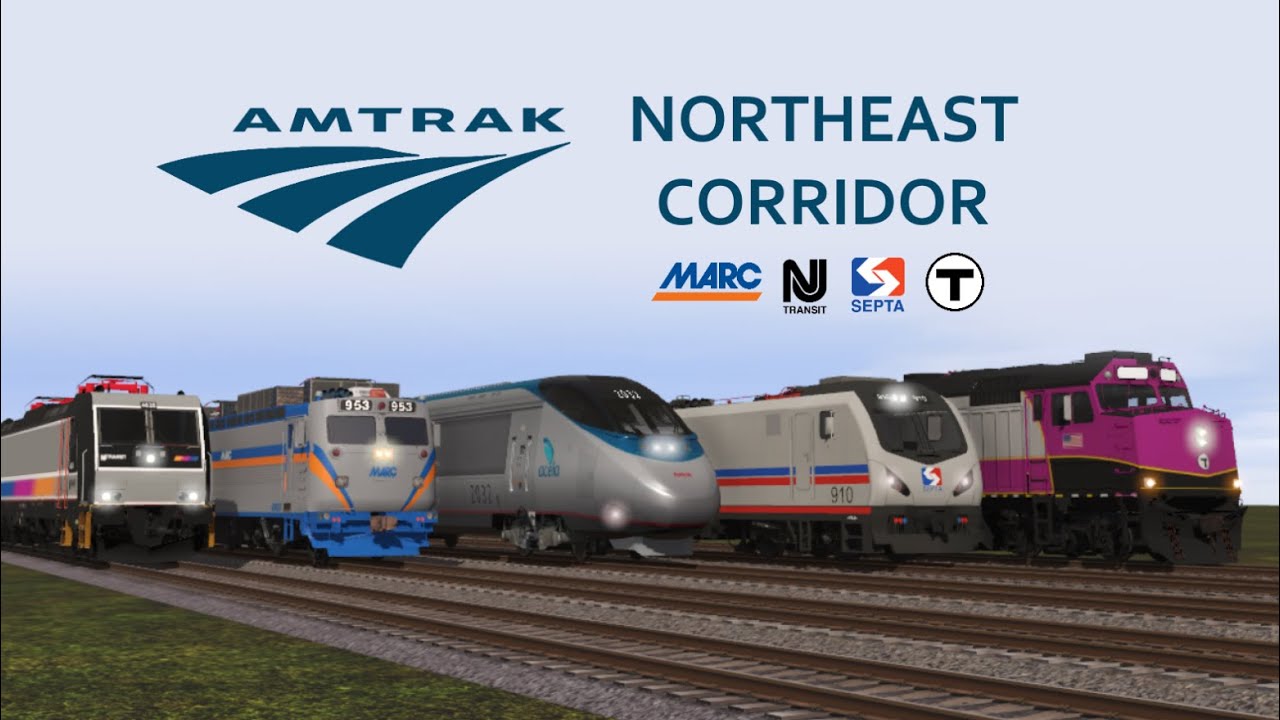 Trainz 2019 Railfanning Amtrak Northeast Corridor USA electric railroad