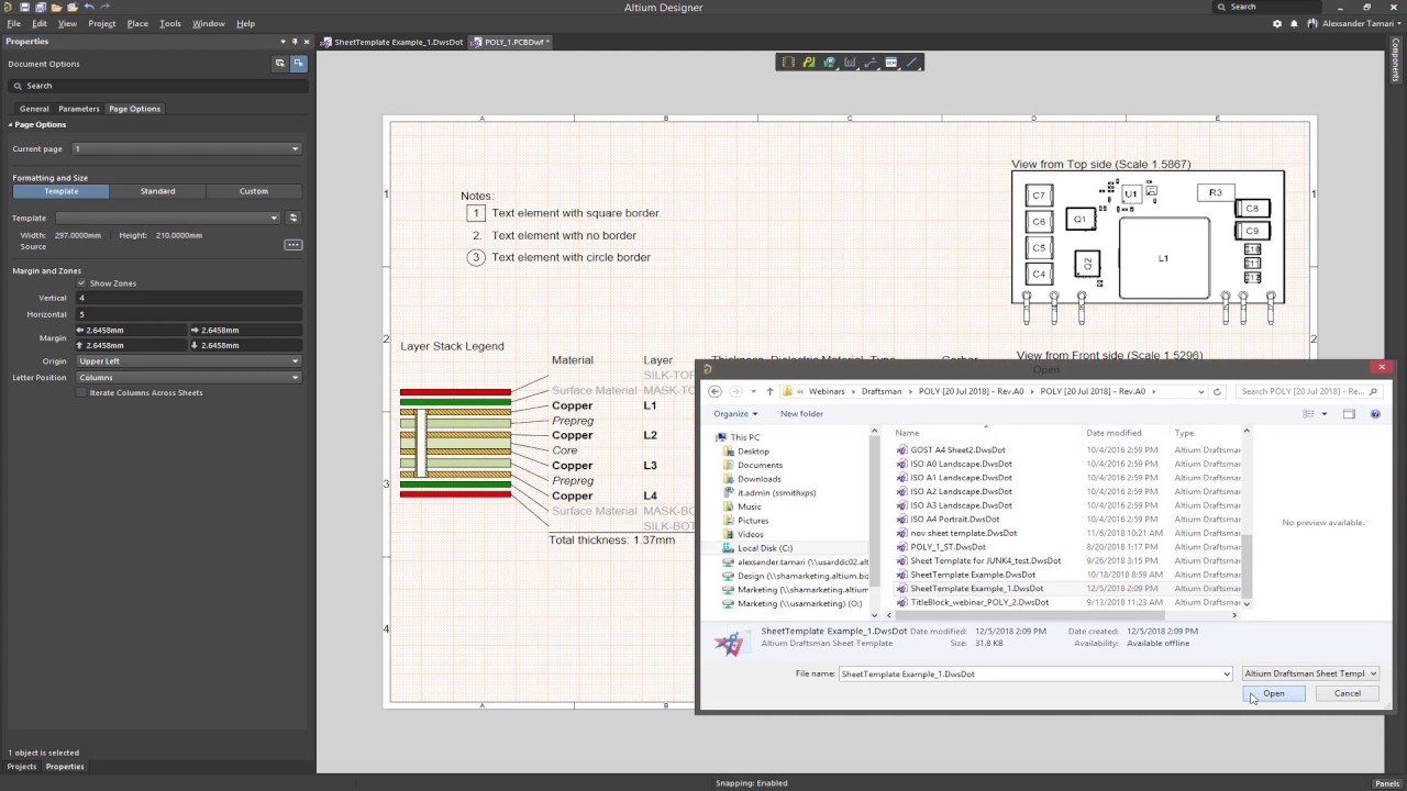 How To Customize a Draftsman Sheet Template | Altium Designer