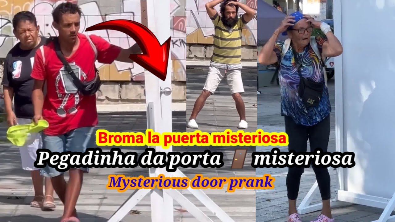 Broma la puerta🚪 misteriosa / Pegadinha da porta misteriosa / Mysterious door prank