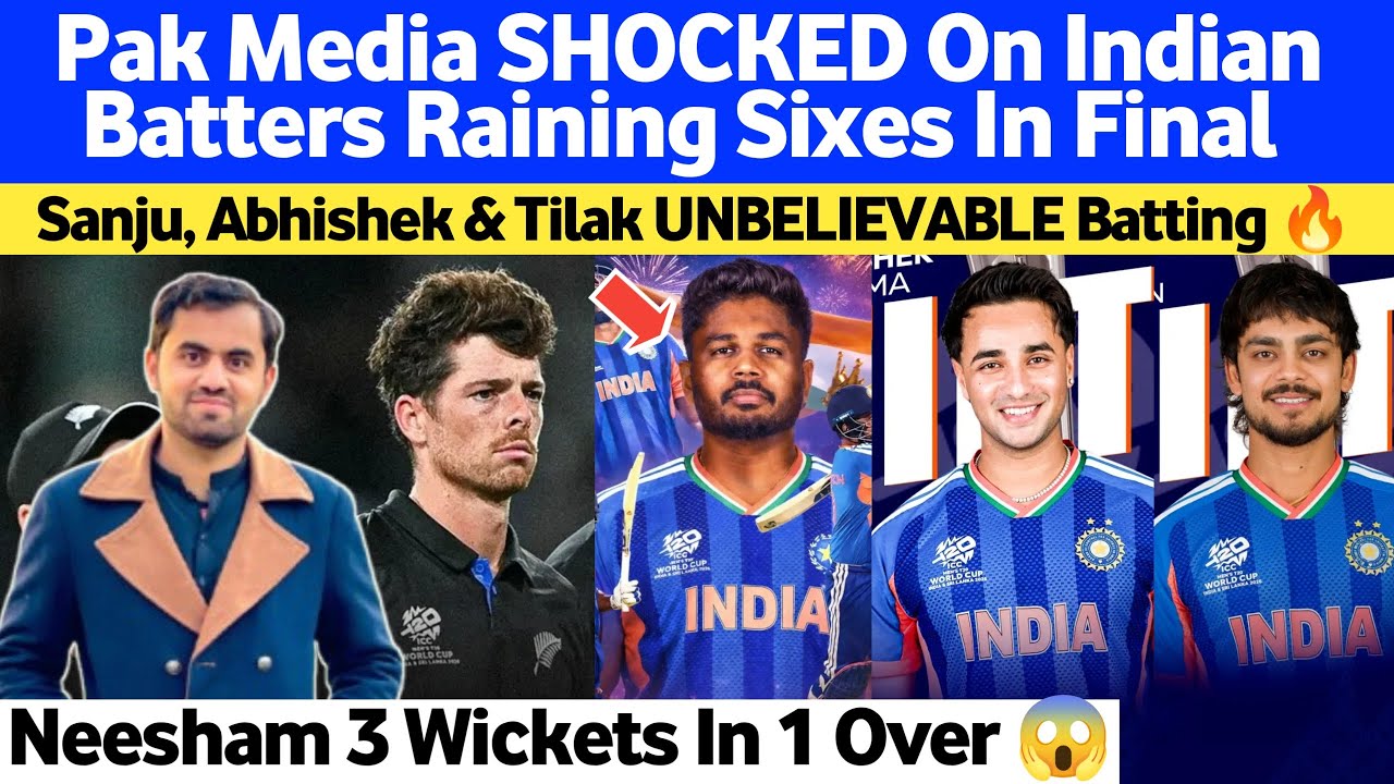 Pak Media SHOCKED On Indian Batters Raining Sixes In Final Vs Nz | Sanju, Abhishek & Tilak & Dube🔥