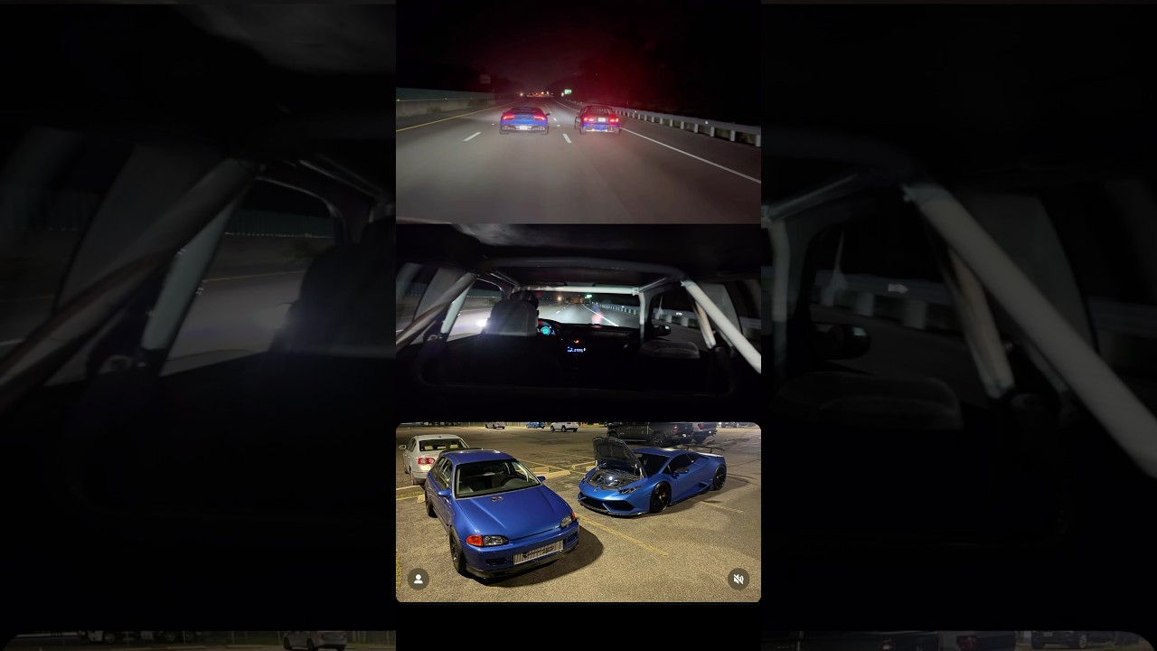 AWD CIVIC VS 1,400HP TWIN TURBO LAMBO 🤯🤯🔥#civic #automobile #dragrace #turbo #lamborghini #mexico