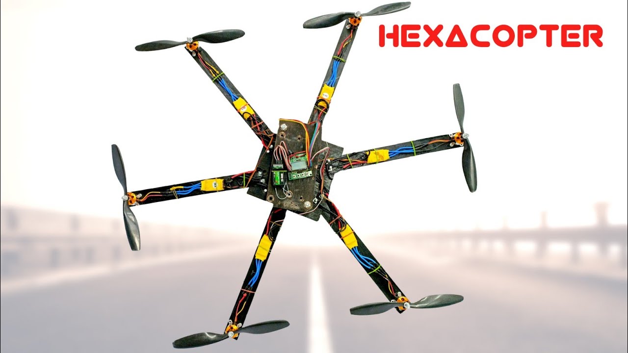 How to make a hexacopter drone with kk2.1.5 flight controller and homemade frame | Hexacopter drone