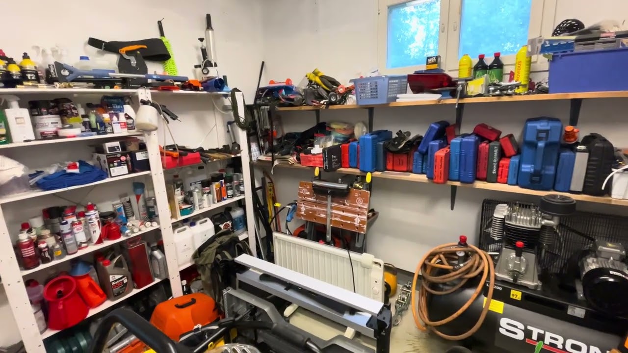 Uusi autotalliesittely uudesta tallista! #autotalli  #työkalut  #mygarage