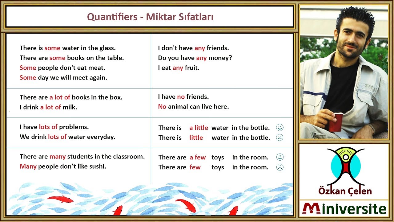 7. Quantifiers (some, any, a little, a few, little, few, a lot of, lots of) - Miktar Sıfatları