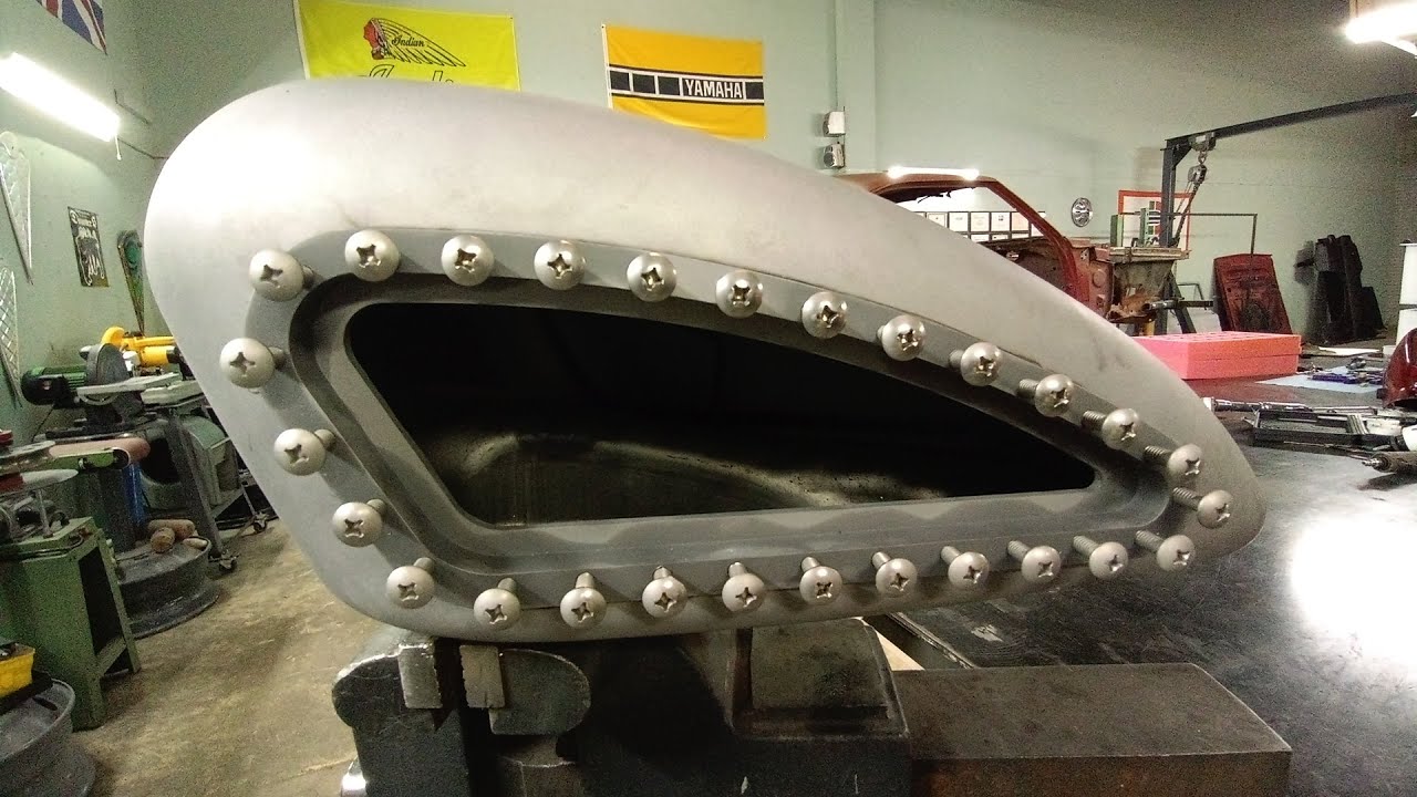 SEE THROUGH MOTORCYCLE FUEL TANK - CUSTOM MOTORCYCLE - CUSTOM METAL FABRICATION - PART 1