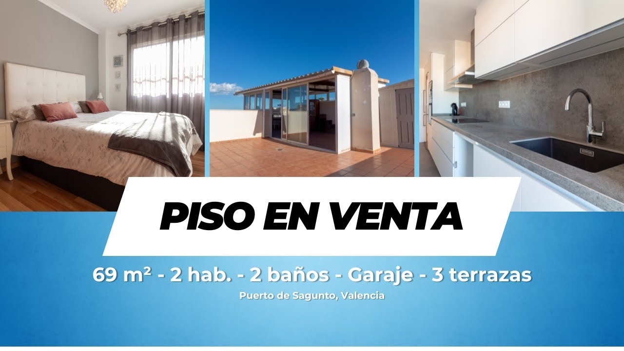 ÁTICO cerca del mar en PUERTO DE SAGUNTO | 2 dormitorios, 2 baños, amplio salón y terraza de ensueño