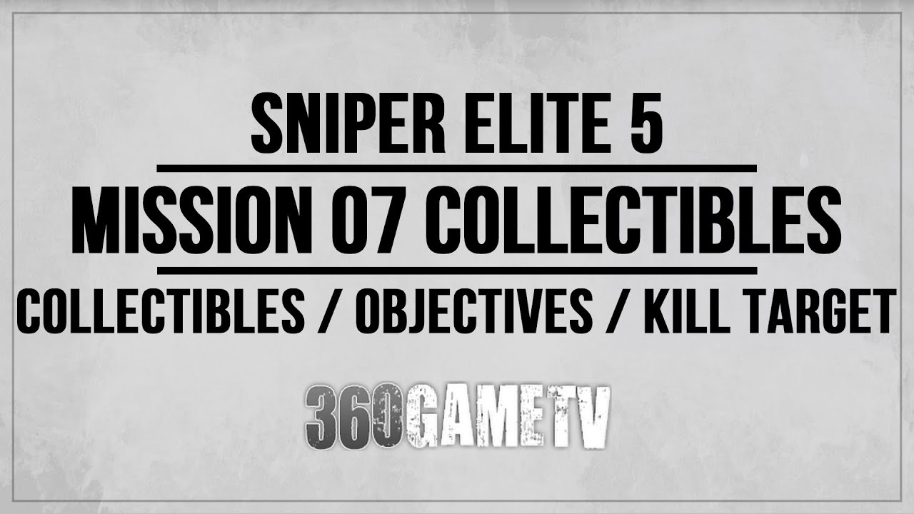 Sniper Elite 5 Mission 07 Secret Weapon All Collectibles / Optional Objectives / Kill Target