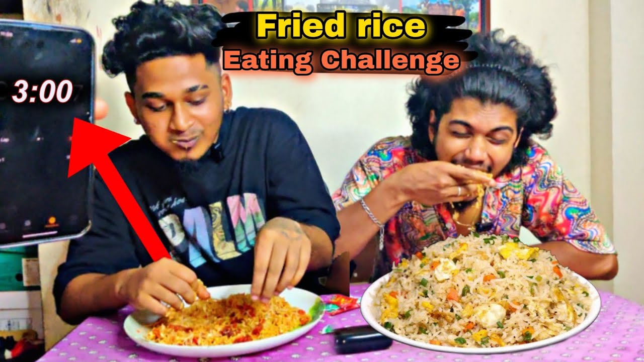 💢 Fried rice eating challenge in 3Mins With Sam 😆 #october252023 Analskyb Analdas