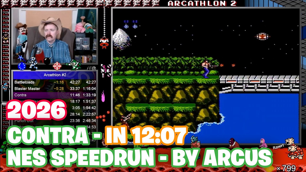 Contra - скоростное прохождение на NES за 12:07 от Arcus 🤠 | Дата: 24 марта 2026 г.