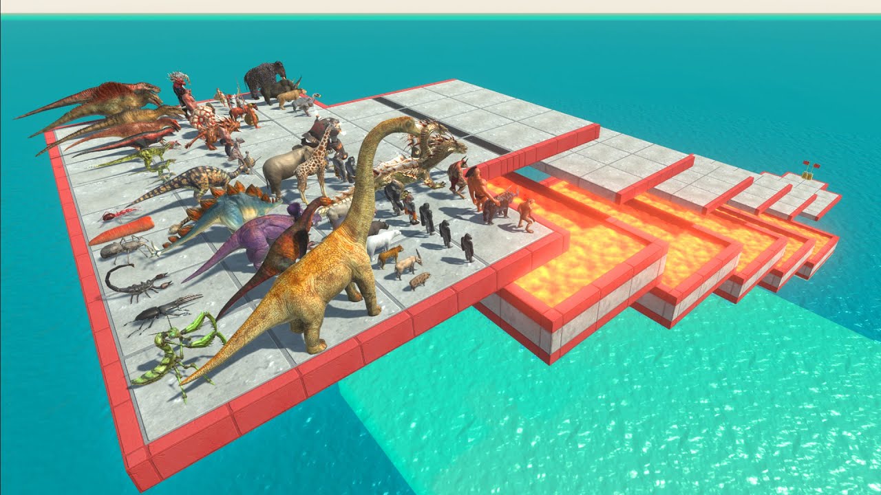 Jump over lava - Animal Revolt Battle Simulator