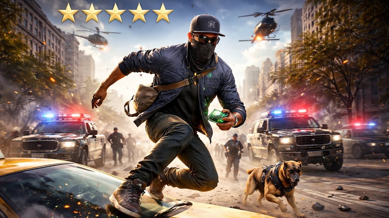 Can we ESCAPE 5 STAR Police with PSPYAP (Watch Dogs 2)#1