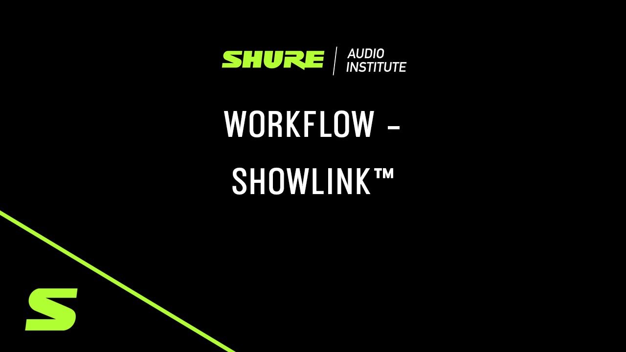 Webinar: ShowLink™ Remote Control Technology | Shure