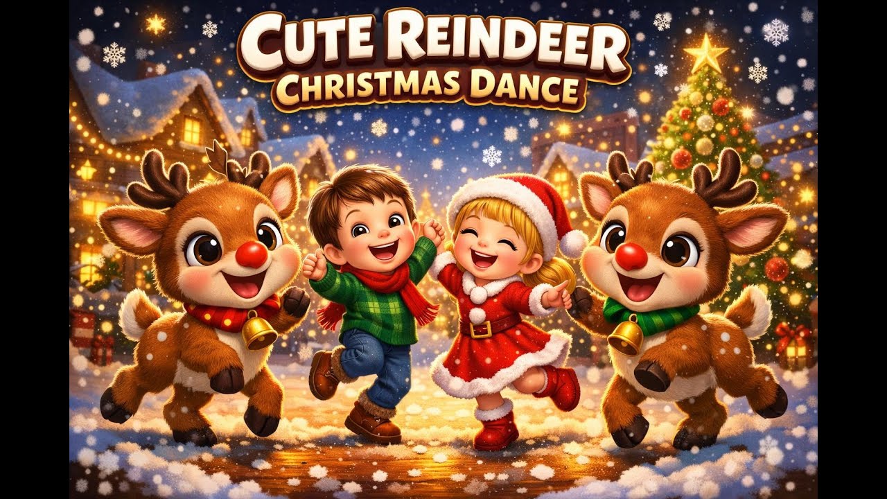 🦌✨ Cute Reindeer Dance with Kids | Christmas Baby Dance 🎄