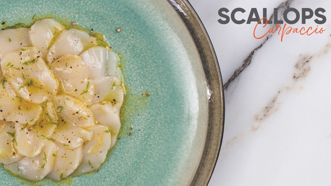 Impress at home with this incredibly easy SCALLOPS CARPACCIO!