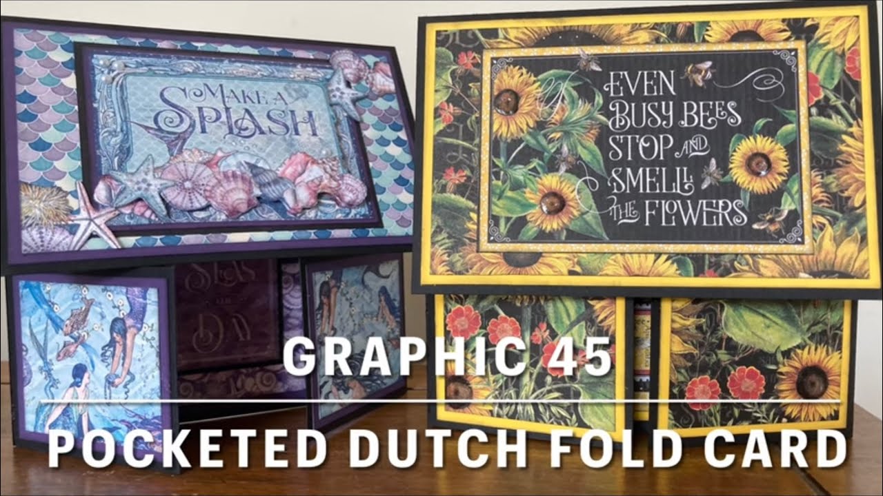 Карточка Graphic 45 Pocketed Dutch Fold