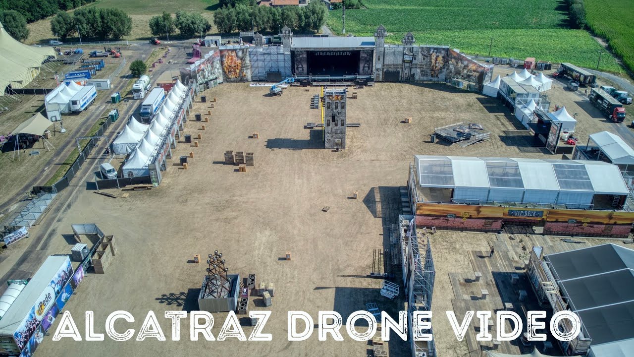 Alcatraz metal festival 4K drone video
