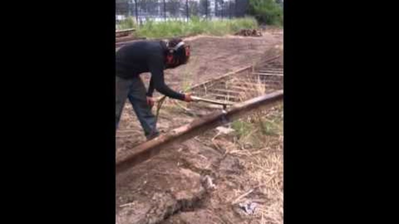 Old Train Track Comes Back at Welder || ViralHog